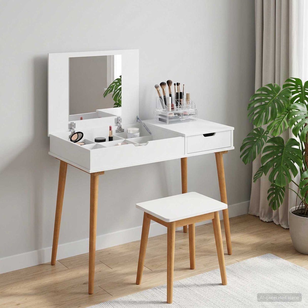 vidaxl Kaptafel FAUSKE Wit 76 x 50 x 78 cm
