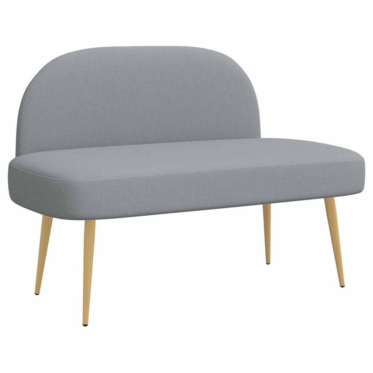 vidaXL Upholstered Bench with Backrest Light Grey 110 x 60 x 76 cm
