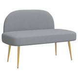 vidaXL Upholstered Bench with Backrest Light Grey 110 x 60 x 76 cm