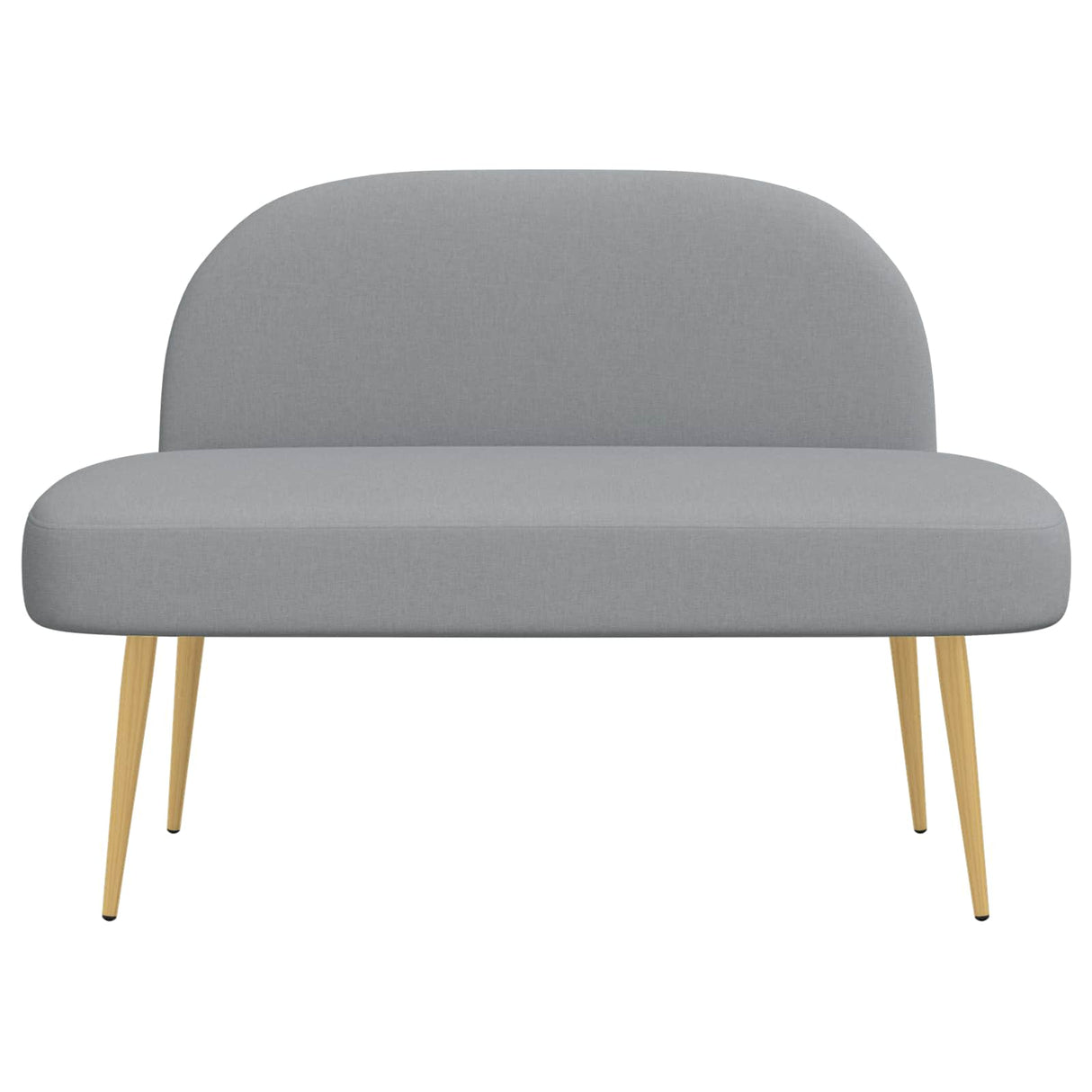 vidaXL Upholstered Bench with Backrest Light Grey 110 x 60 x 76 cm