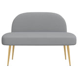vidaXL Upholstered Bench with Backrest Light Grey 110 x 60 x 76 cm