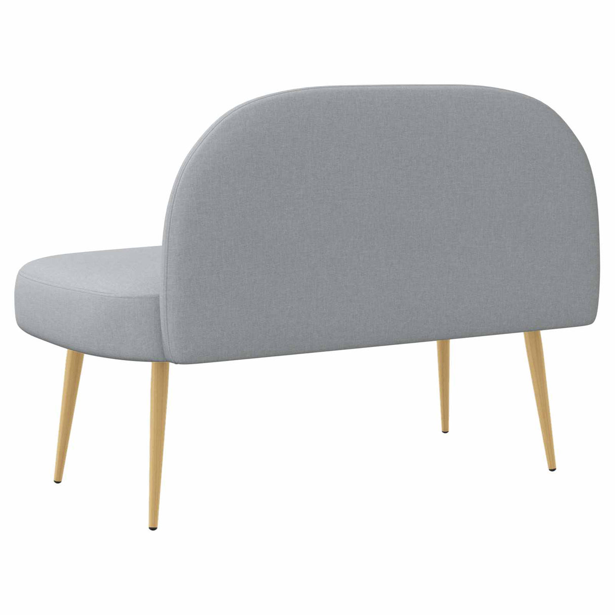 vidaXL Upholstered Bench with Backrest Light Grey 110 x 60 x 76 cm