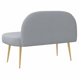 vidaXL Upholstered Bench with Backrest Light Grey 110 x 60 x 76 cm