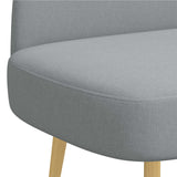 vidaXL Upholstered Bench with Backrest Light Grey 110 x 60 x 76 cm