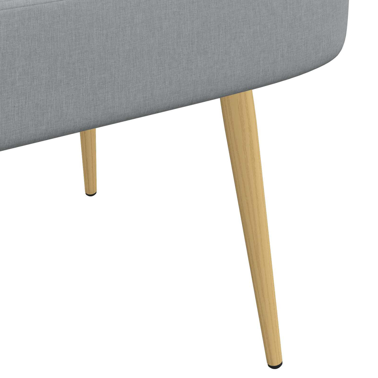vidaXL Upholstered Bench with Backrest Light Grey 110 x 60 x 76 cm