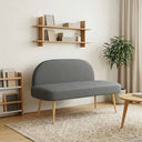 vidaXL Upholstered Bench with Backrest Light Grey 110 x 60 x 76 cm