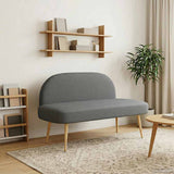 vidaXL Upholstered Bench with Backrest Light Grey 110 x 60 x 76 cm