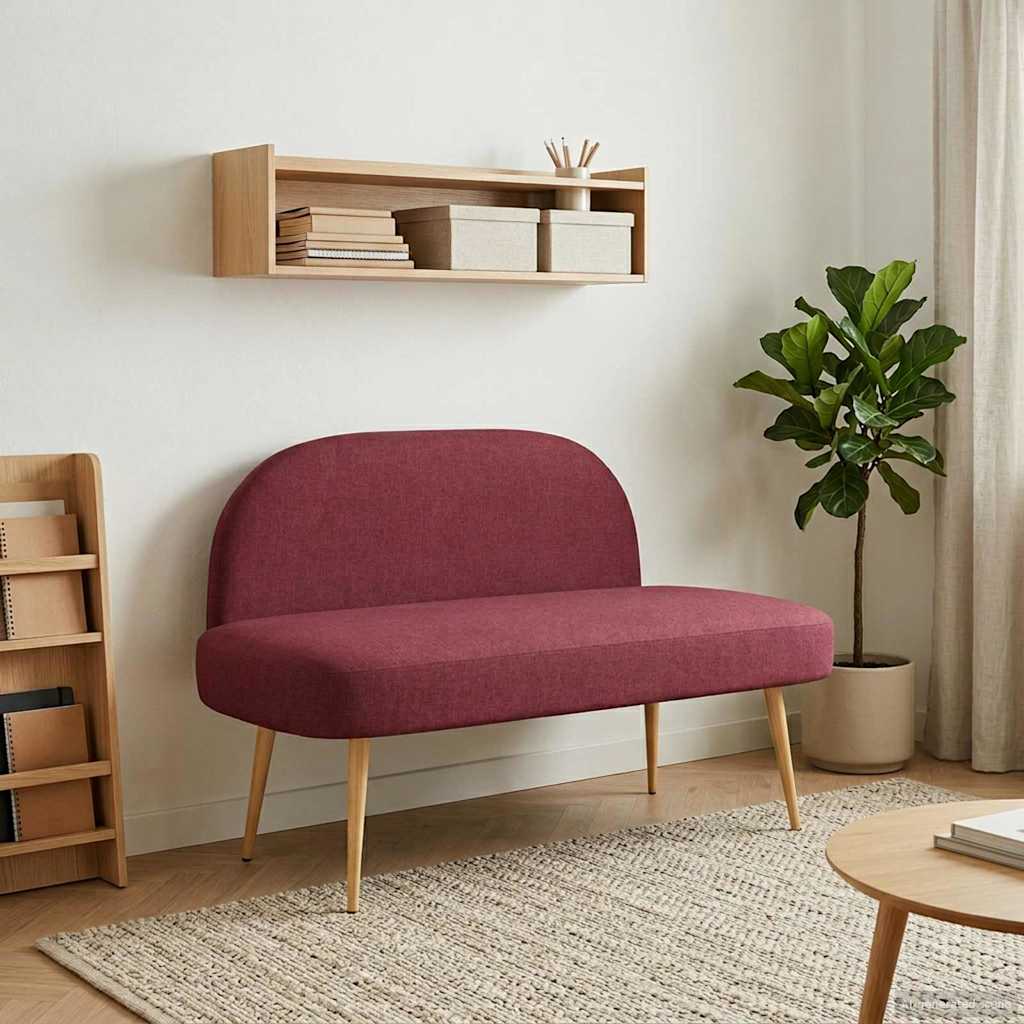 vidaXL Upholstered Bench with Backrest Light Grey 110 x 60 x 76 cm