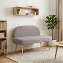 vidaXL Upholstered Bench with Backrest Light Grey 110 x 60 x 76 cm