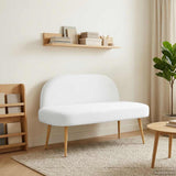 vidaXL Upholstered Bench with Backrest Light Grey 110 x 60 x 76 cm