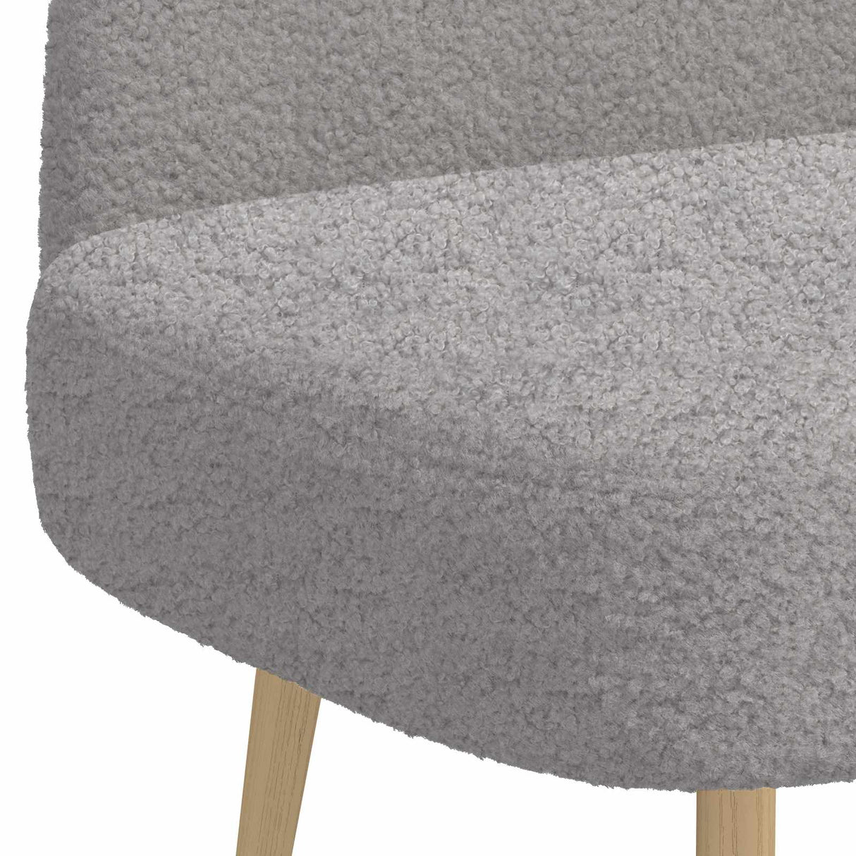 vidaXL Gevuld bankje met rugleuning Lichtgrijs 110 x 60 x 76 cm Bouclé