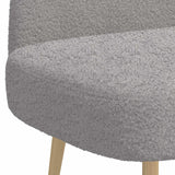 vidaXL Gevuld bankje met rugleuning Lichtgrijs 110 x 60 x 76 cm Bouclé
