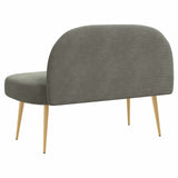 vidaXL Gevuld bankje met rugleuning Lichtgrijs 110 x 60 x 76 cm