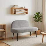 vidaXL Upholstered Bench with Backrest Light Grey 110 x 60 x 76 cm