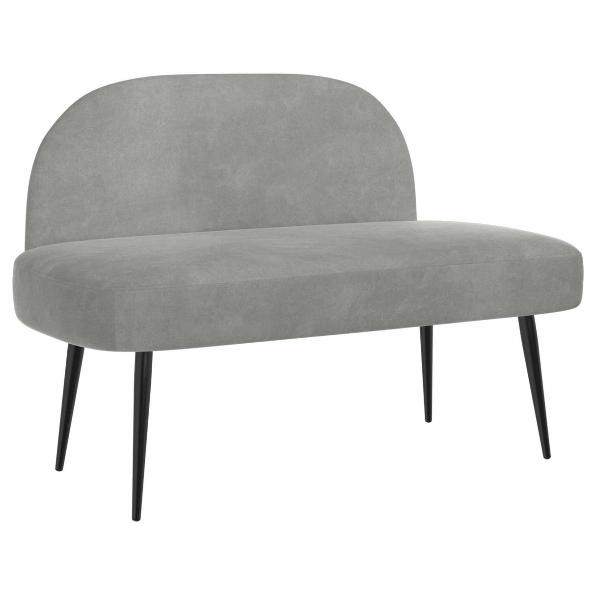 vidaXL Upholstered Bench with Backrest Light Grey 110 x 60 x 76 cm