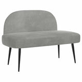 vidaXL Upholstered Bench with Backrest Light Grey 110 x 60 x 76 cm