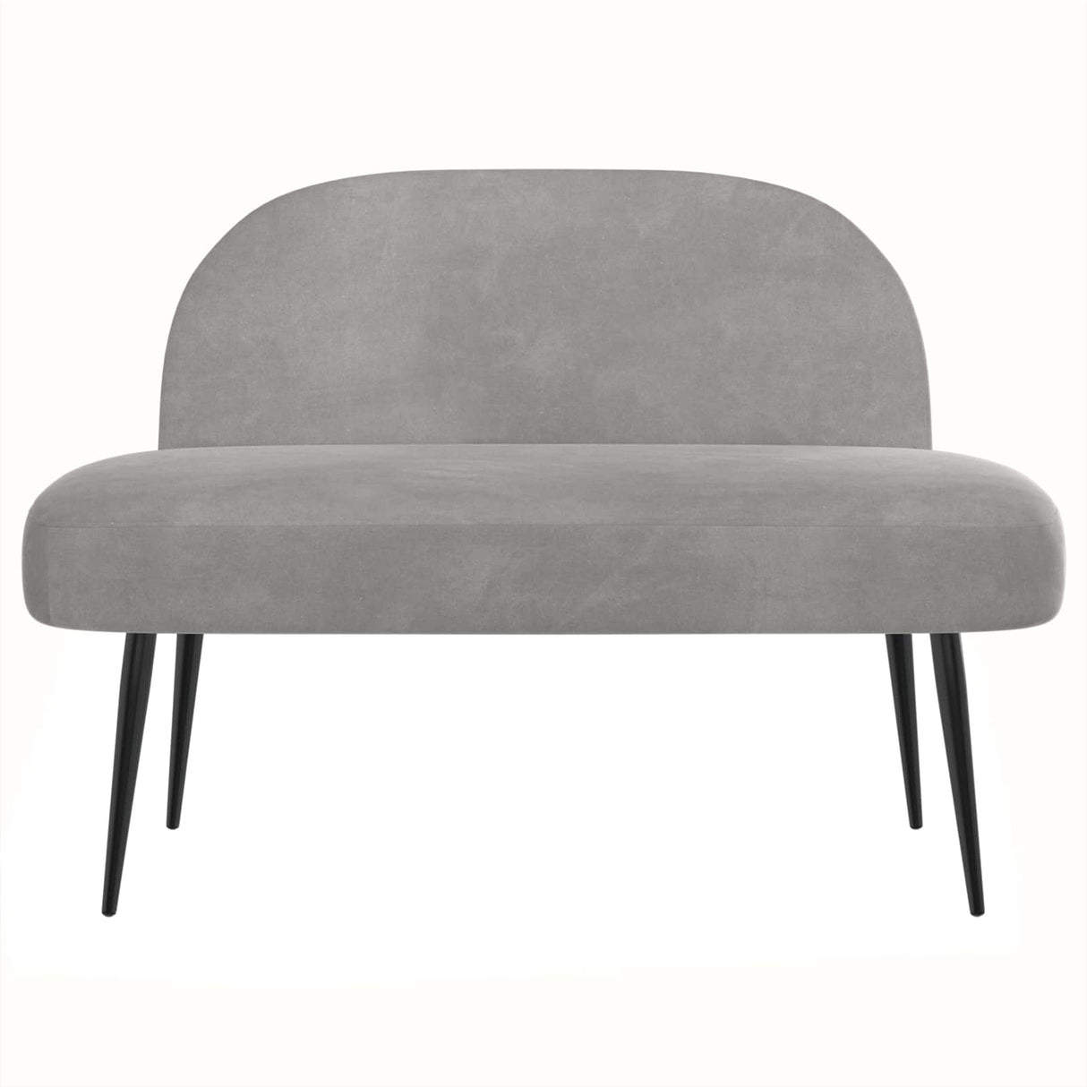 vidaXL Upholstered Bench with Backrest Light Grey 110 x 60 x 76 cm