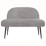 vidaXL Upholstered Bench with Backrest Light Grey 110 x 60 x 76 cm