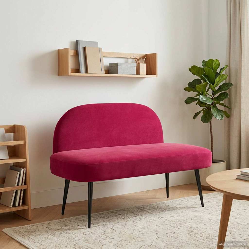 vidaXL Upholstered Bench with Backrest Light Grey 110 x 60 x 76 cm