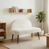 vidaXL Upholstered Bench with Backrest Light Grey 110 x 60 x 76 cm