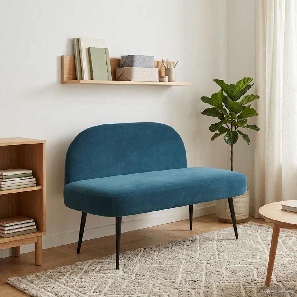 vidaXL Upholstered Bench with Backrest Light Grey 110 x 60 x 76 cm