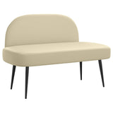 vidaXL Upholstered Bench with Backrest Cream 110 x 60 x 76 cm
