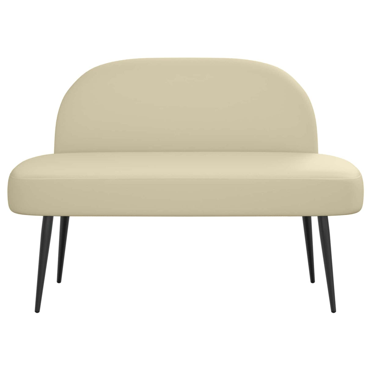 vidaXL Upholstered Bench with Backrest Cream 110 x 60 x 76 cm