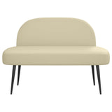 vidaXL Upholstered Bench with Backrest Cream 110 x 60 x 76 cm
