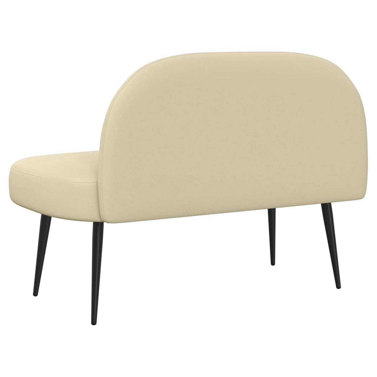 vidaXL Upholstered Bench with Backrest Cream 110 x 60 x 76 cm