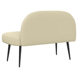 vidaXL Upholstered Bench with Backrest Cream 110 x 60 x 76 cm