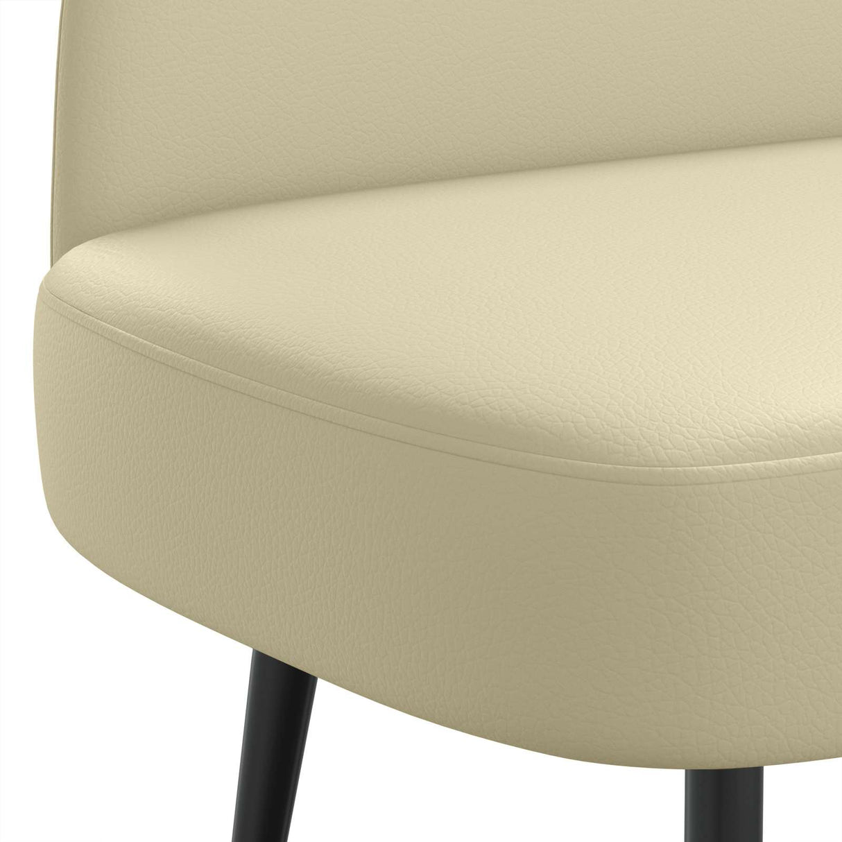 vidaXL Upholstered Bench with Backrest Cream 110 x 60 x 76 cm
