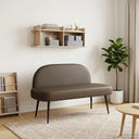 vidaXL Upholstered Bench with Backrest Cream 110 x 60 x 76 cm