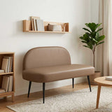 vidaXL Upholstered Bench with Backrest Cream 110 x 60 x 76 cm