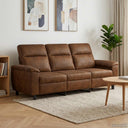 vidaXL Bank Bruin 214 x 90 x 95 cm Kunst Suède Leer