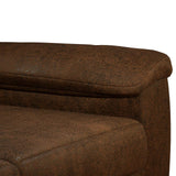 vidaXL Bank Bruin 214 x 90 x 95 cm Kunst Suède Leer