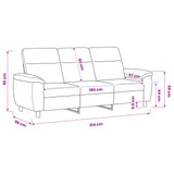 vidaXL Bank Bruin 214 x 90 x 95 cm Kunst Suède Leer