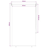 vidaXL Buitenrolgordijn UV-bescherming Crèmekleurig 60 x 140 cm