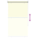 vidaXL Buitenrolgordijn UV-bescherming Crèmekleurig 60 x 140 cm
