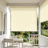 vidaXL Buitenrolgordijn UV-bescherming Crèmekleurig 60 x 140 cm