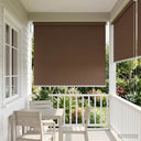 vidaXL Buitenrolgordijn UV-bescherming Crèmekleurig 60 x 140 cm