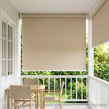 vidaXL Buitenrolgordijn UV-bescherming Crèmekleurig 60 x 140 cm