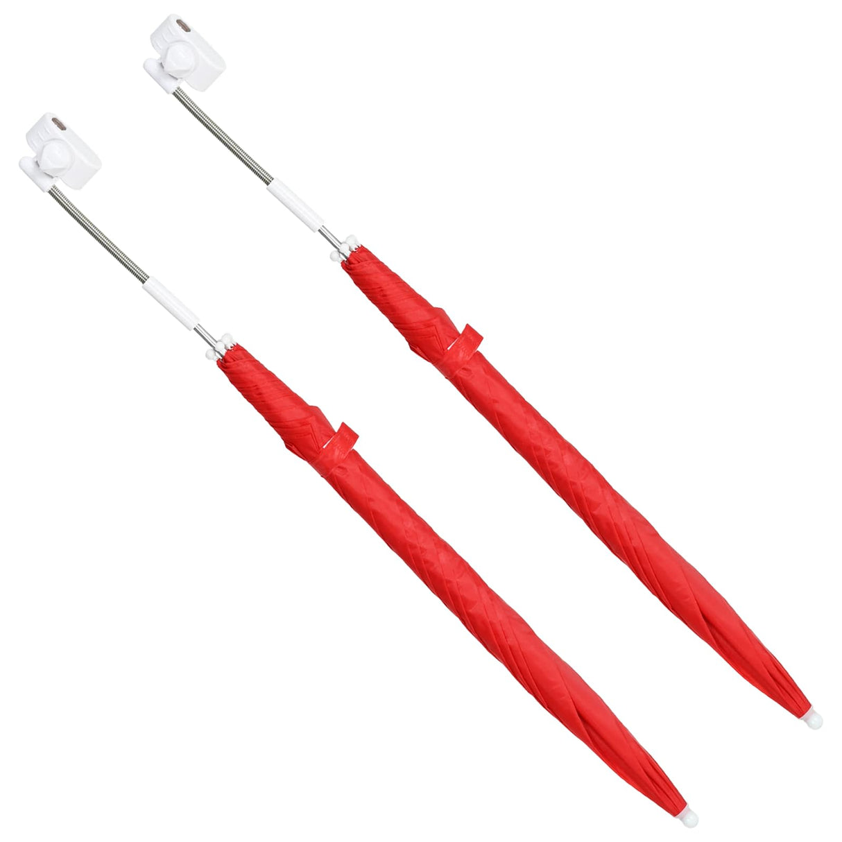 vidaXL Parasol with Clamp 2 pcs Flint Red Ø 105 x 86 cm