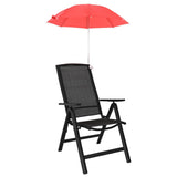 vidaXL Parasol with Clamp 2 pcs Flint Red Ø 105 x 86 cm