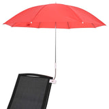 vidaXL Parasol with Clamp 2 pcs Flint Red Ø 105 x 86 cm