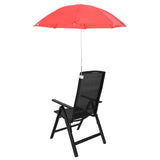 vidaXL Parasol with Clamp 2 pcs Flint Red Ø 105 x 86 cm