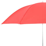 vidaXL Parasol with Clamp 2 pcs Flint Red Ø 105 x 86 cm