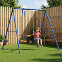 vidaXL Outdoor Swing A-Frame with Slide for up to 3 Children