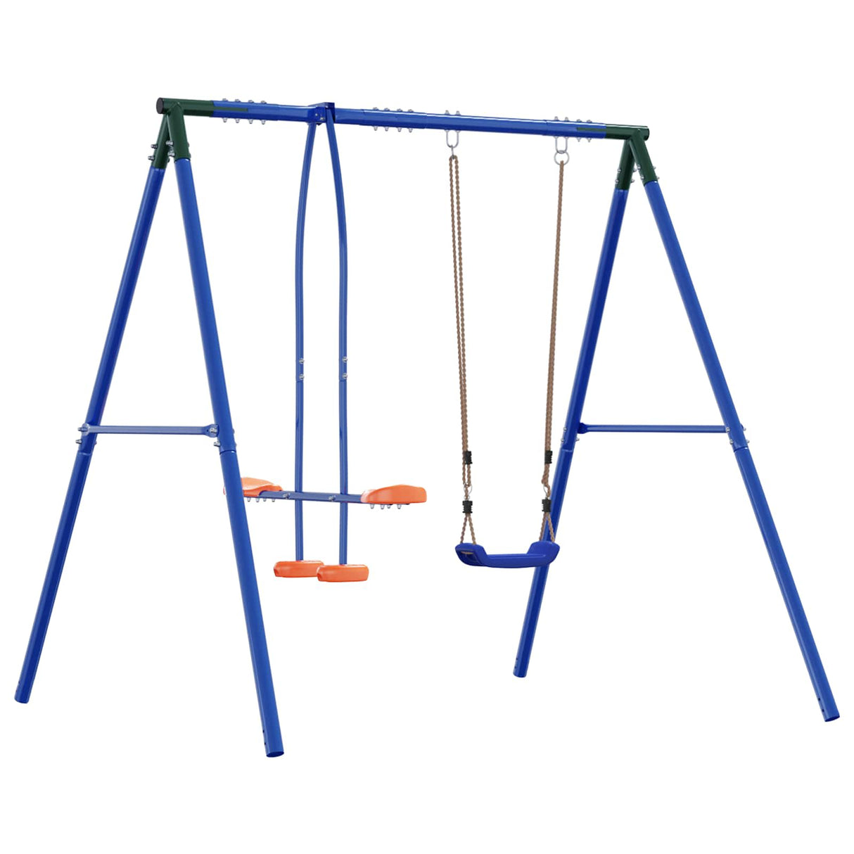 vidaXL Outdoor Swing A-Frame with Slide for up to 3 Children