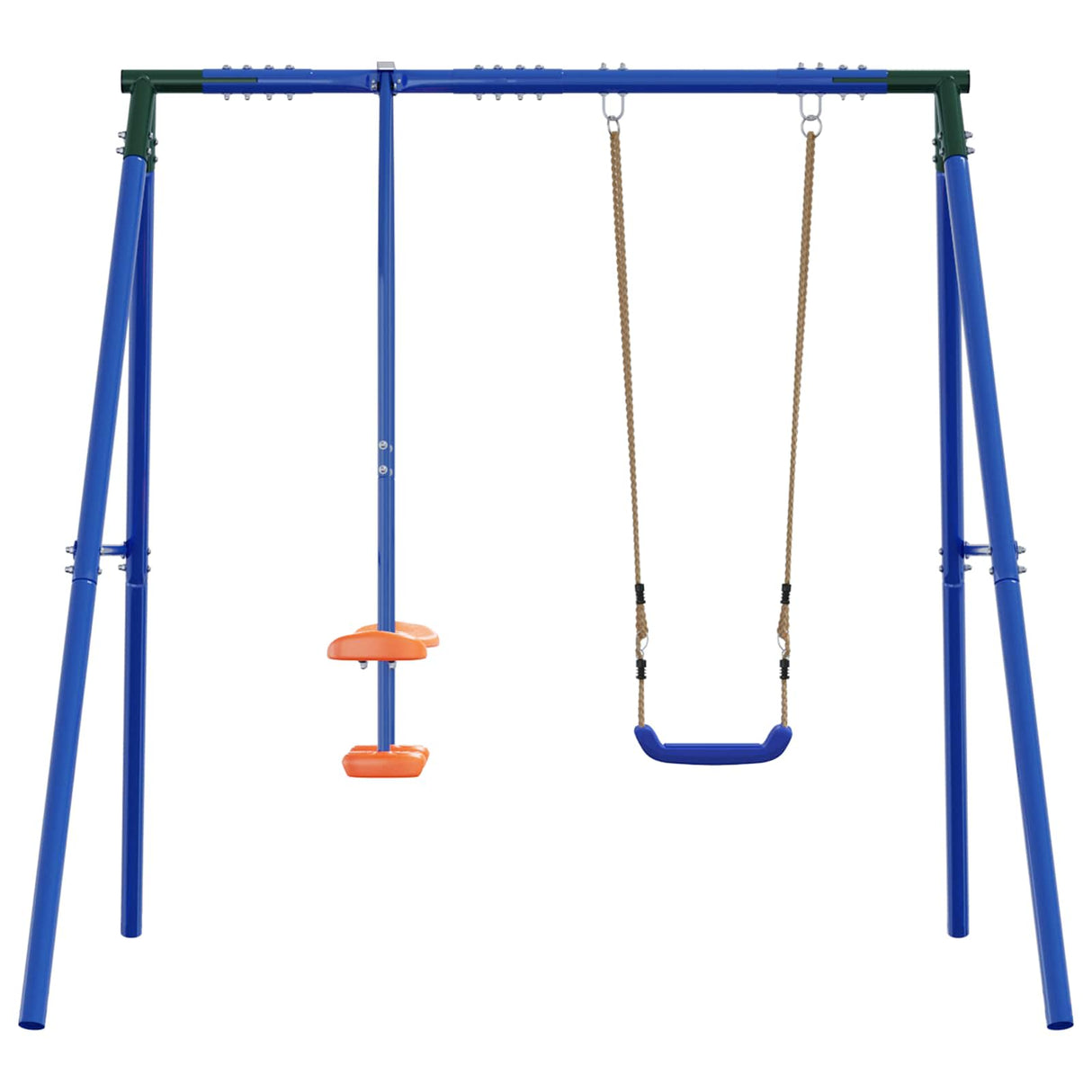vidaXL Outdoor Swing A-Frame with Slide for up to 3 Children
