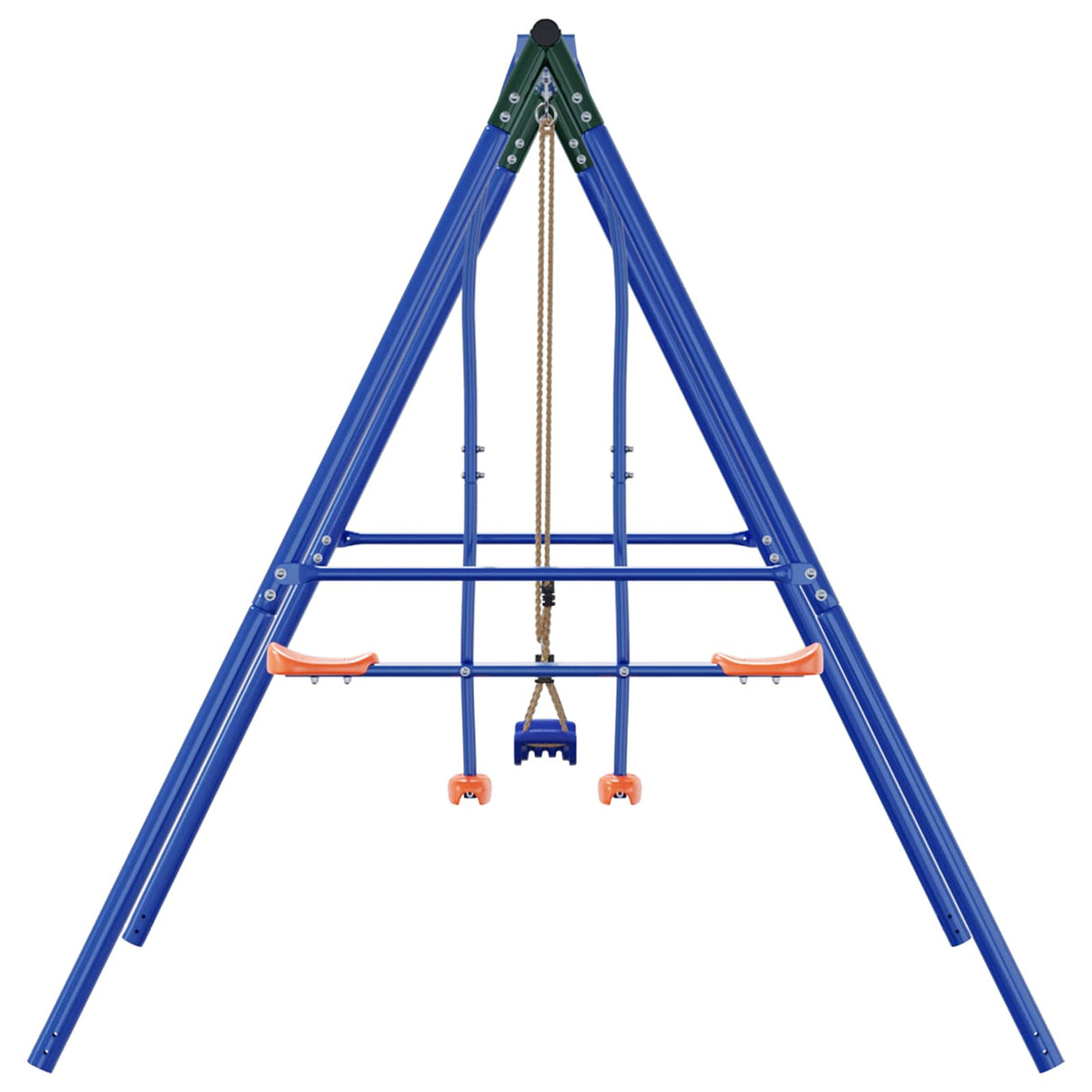 vidaXL Outdoor Swing A-Frame with Slide for up to 3 Children